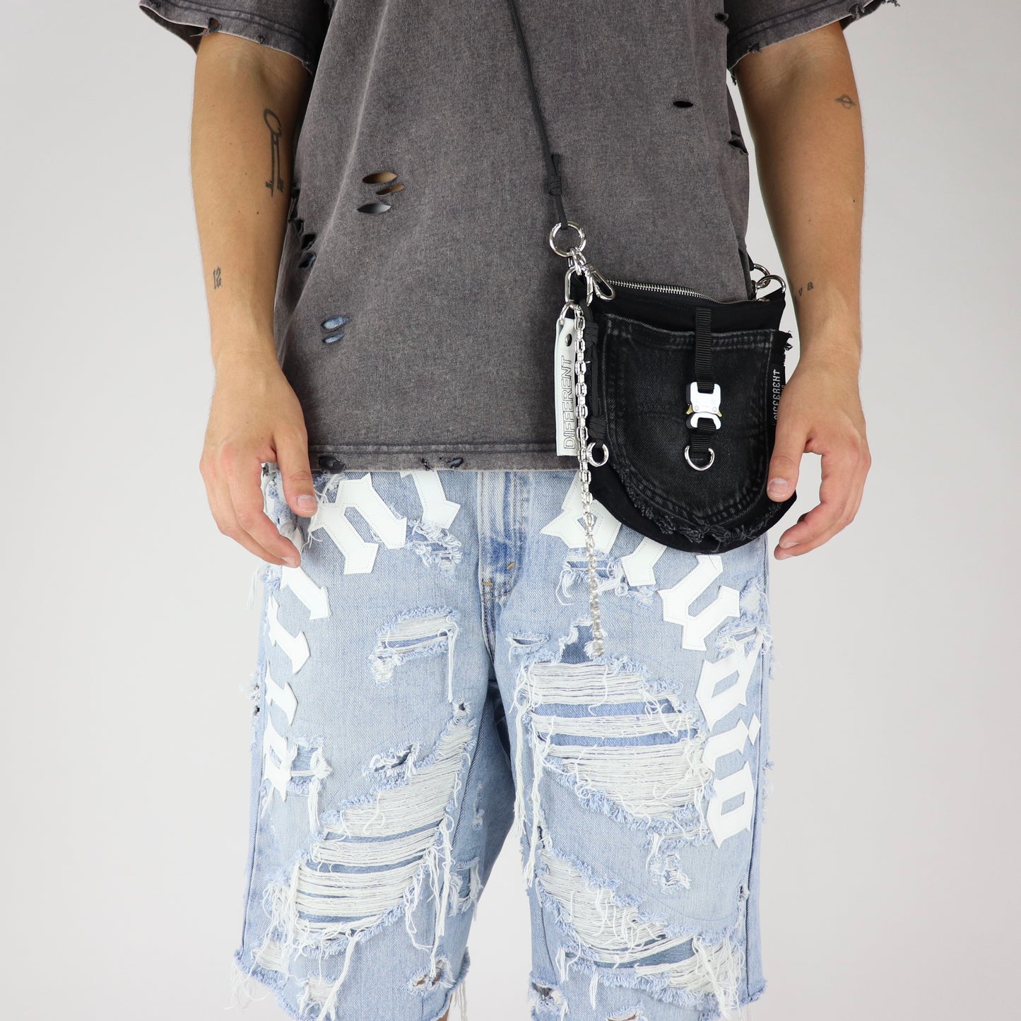 Belt bag black-silver
