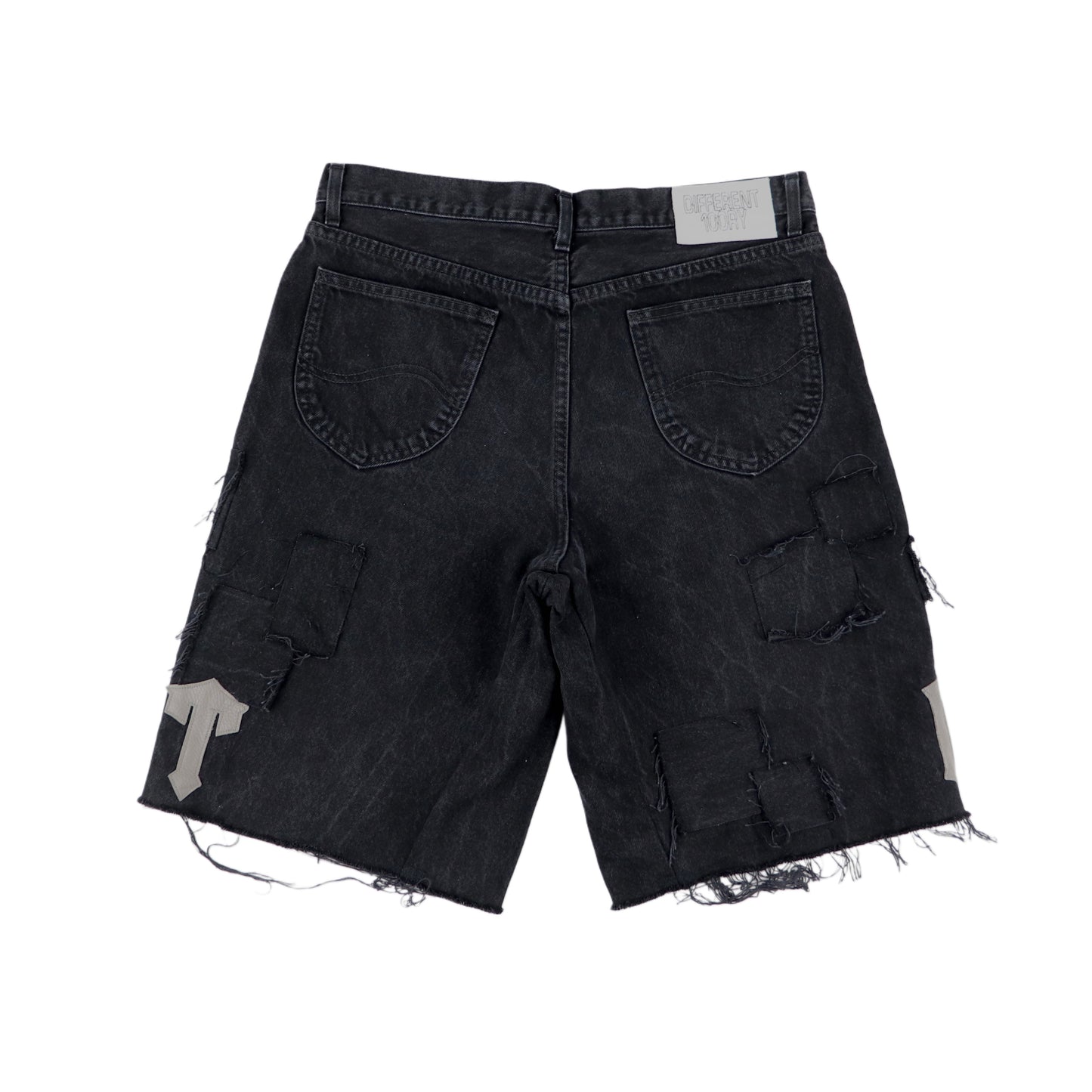 DFFRNT 100RY letters black shorts