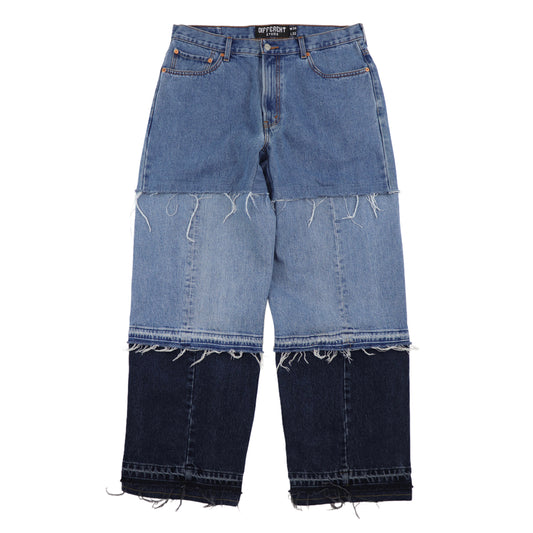 Blue panel jeans light top