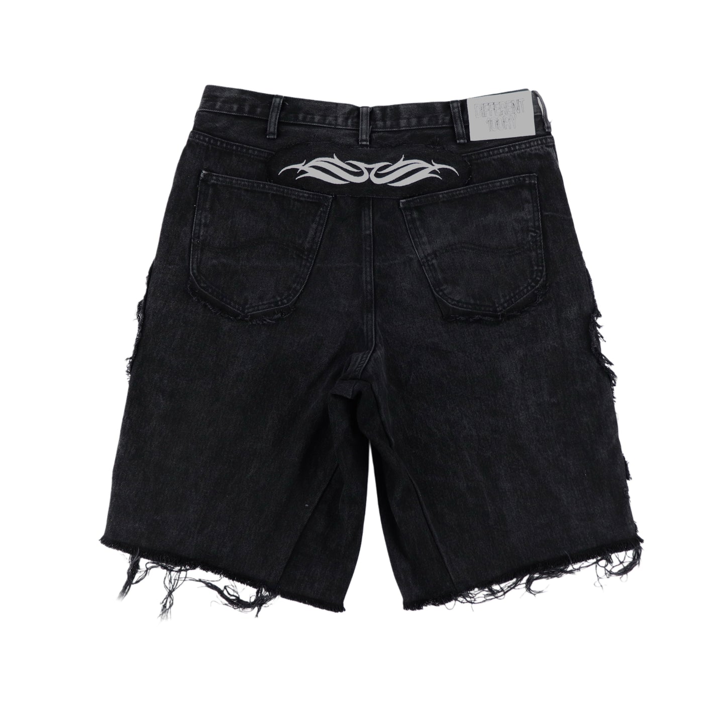 DFFRNT 100RY ornament black shorts