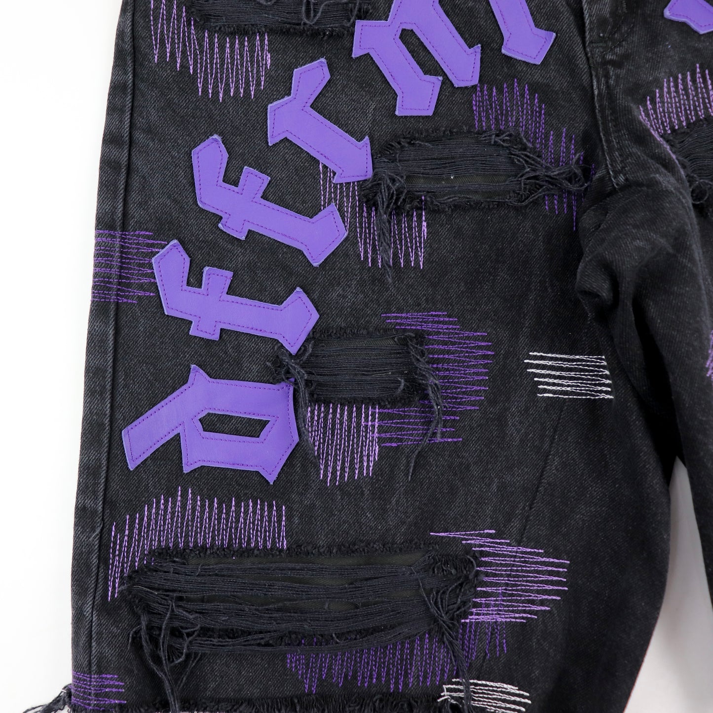 Black-purple baggy shorts