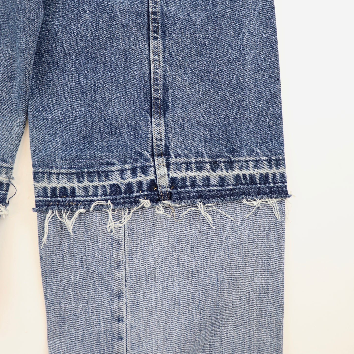 Blue panel jeans dark top