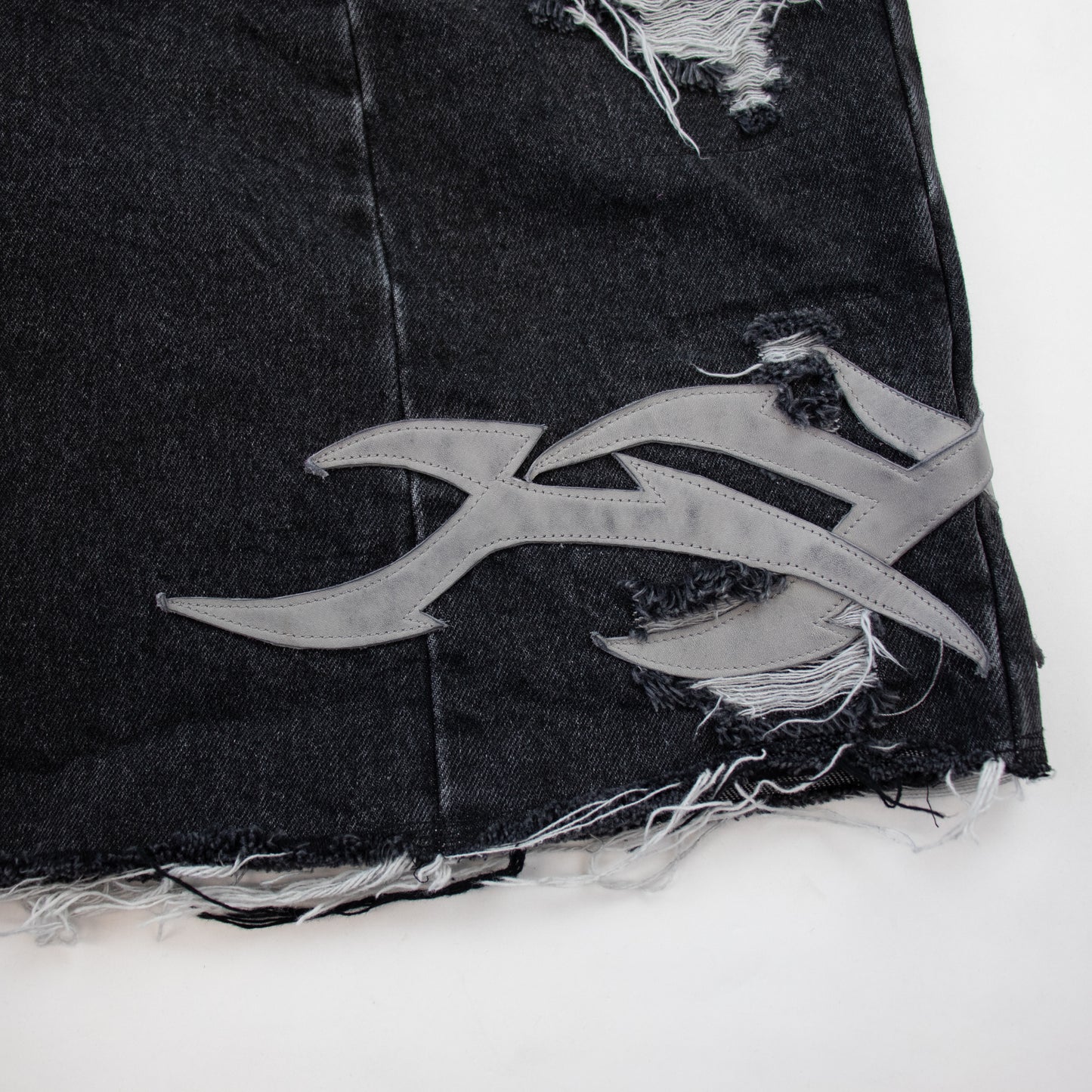 Black panel tribal shorts
