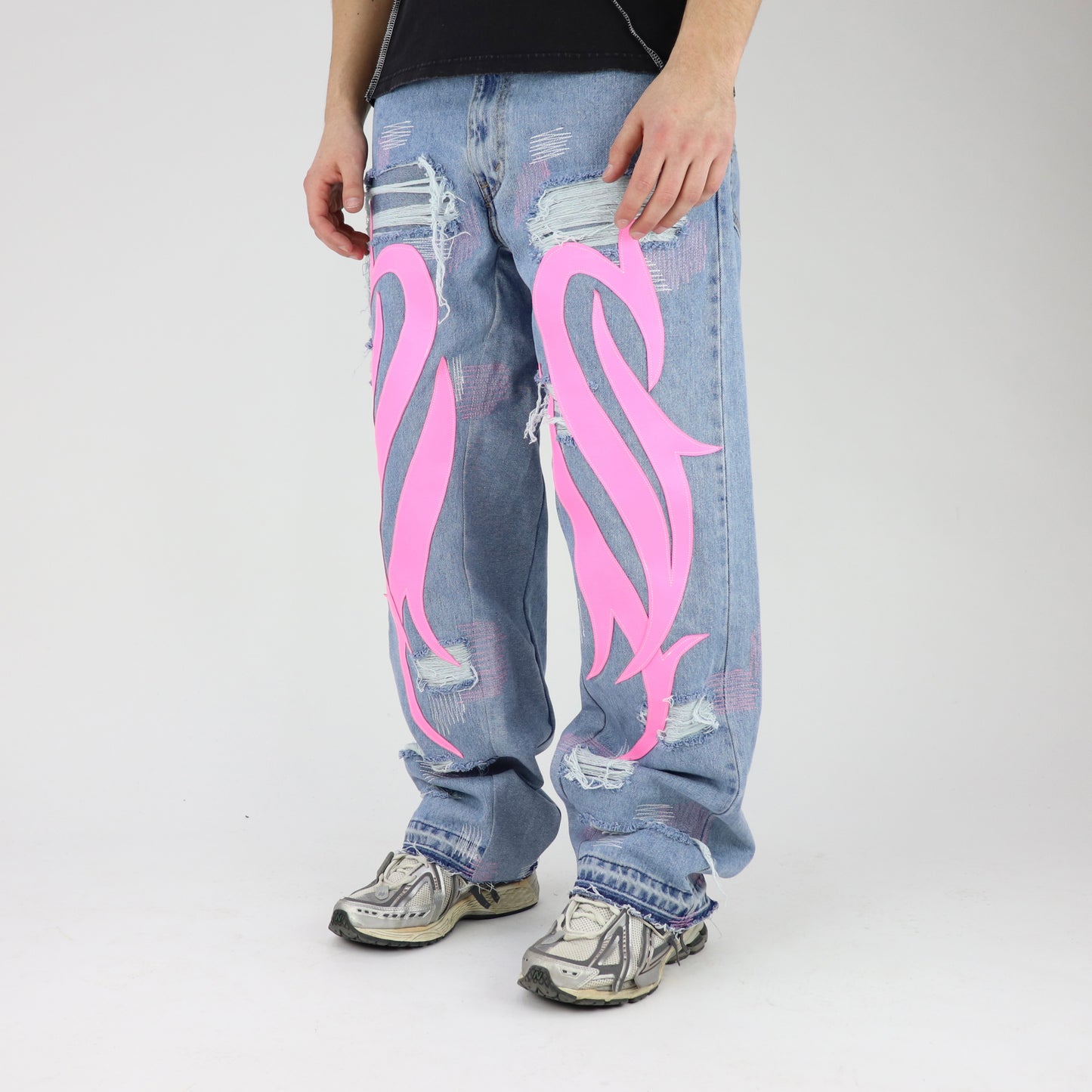 DFFRNT 100RY blue-pink jeans