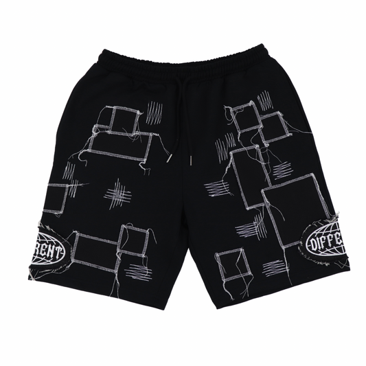 Overlock sweat shorts