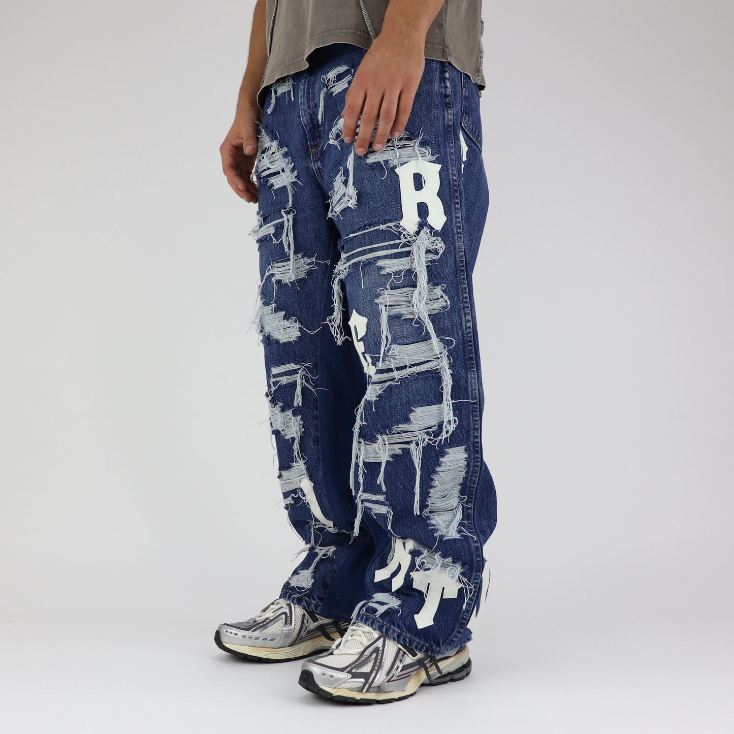 DARK blue baggy jeans