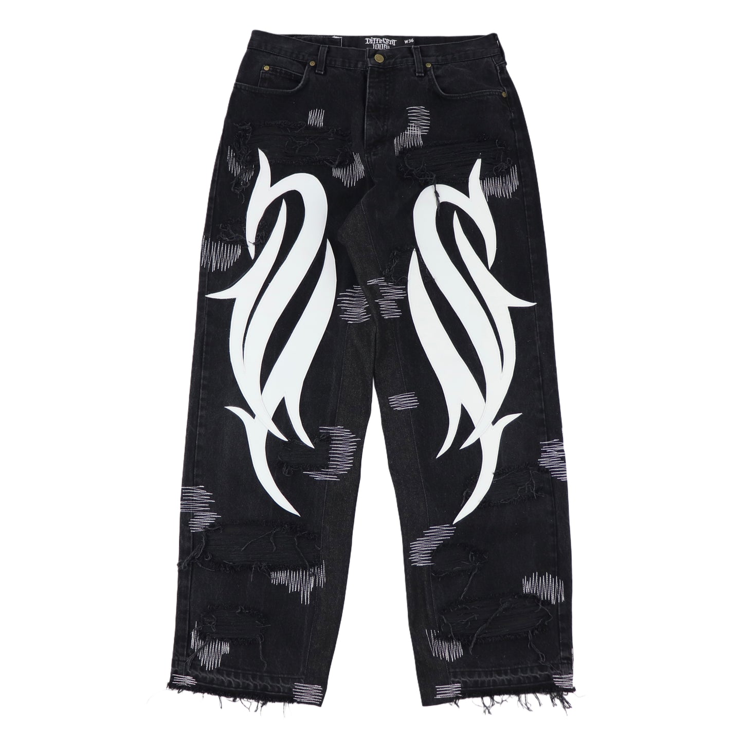 DFFRNT 100RY black-white jeans