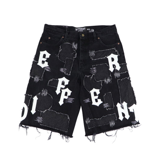 Typical black baggy shorts
