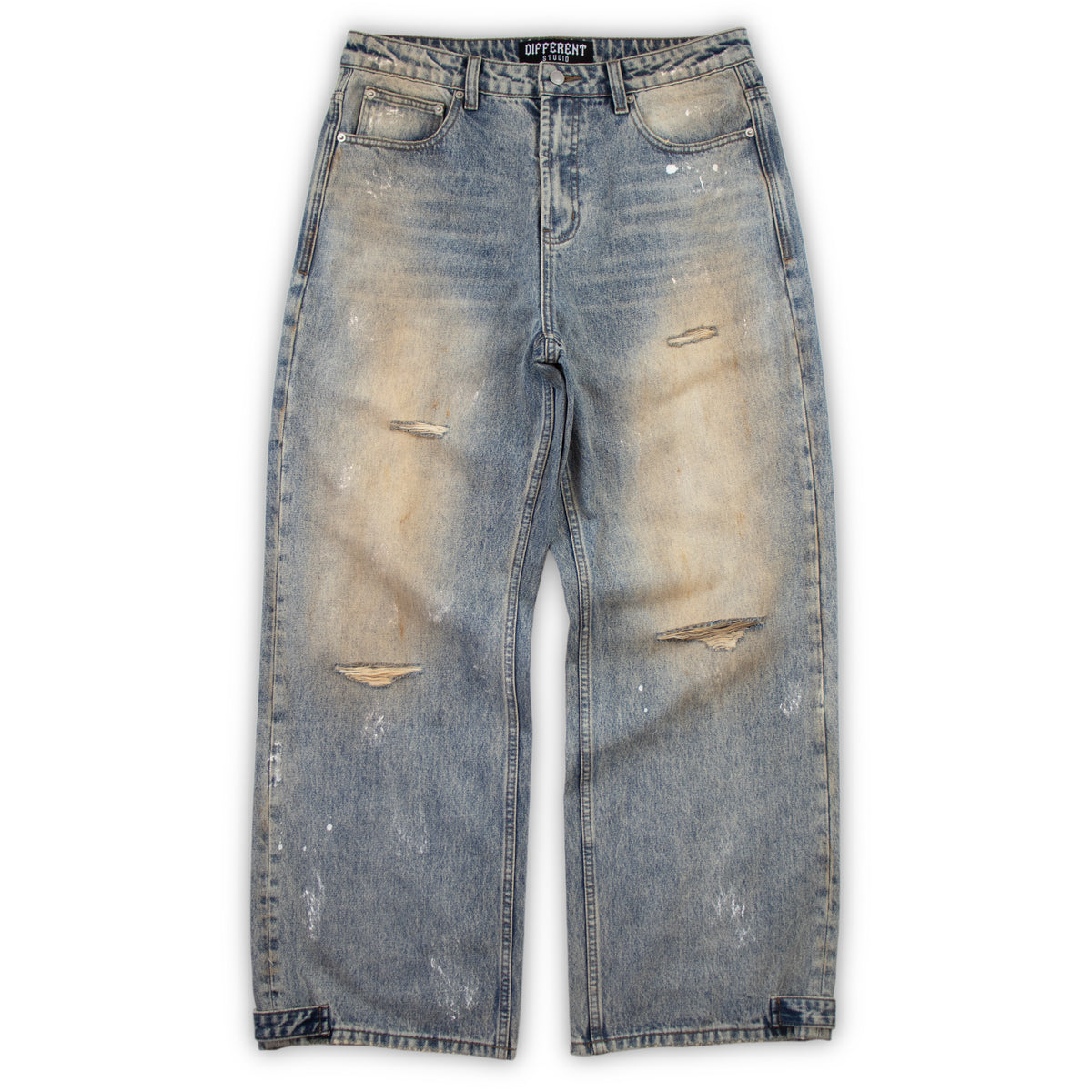 Dirty blue jeans