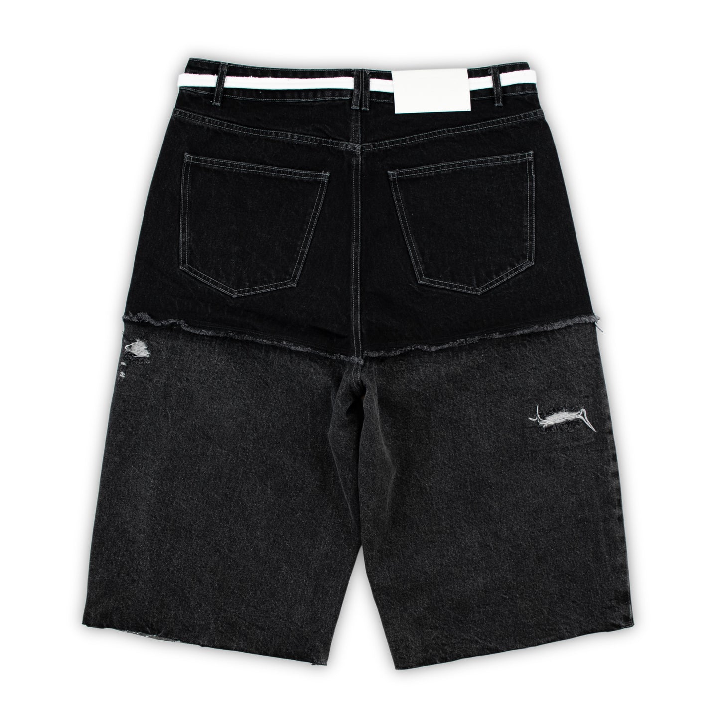 Black panel 3/4 shorts