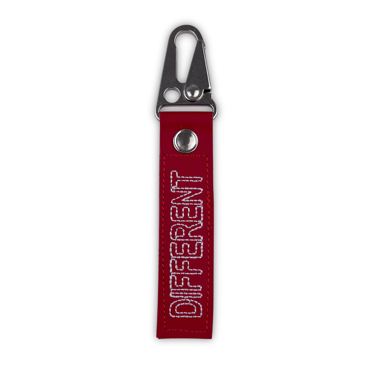 Leather Keychain Red