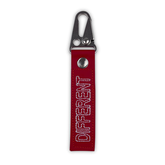 Leather Keychain Red