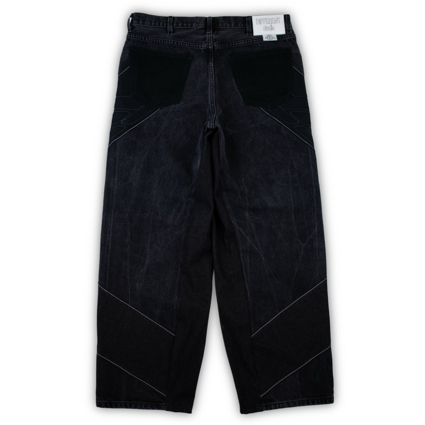 D44RNT black moto jeans