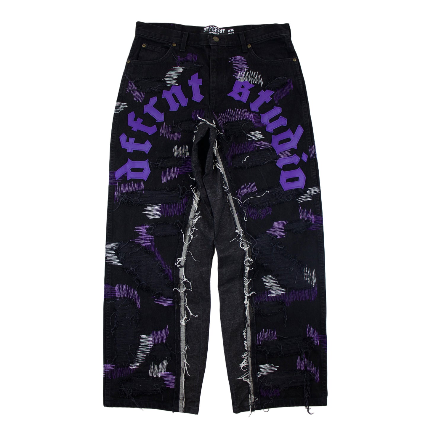 DFFRNT studio jeans black-purple
