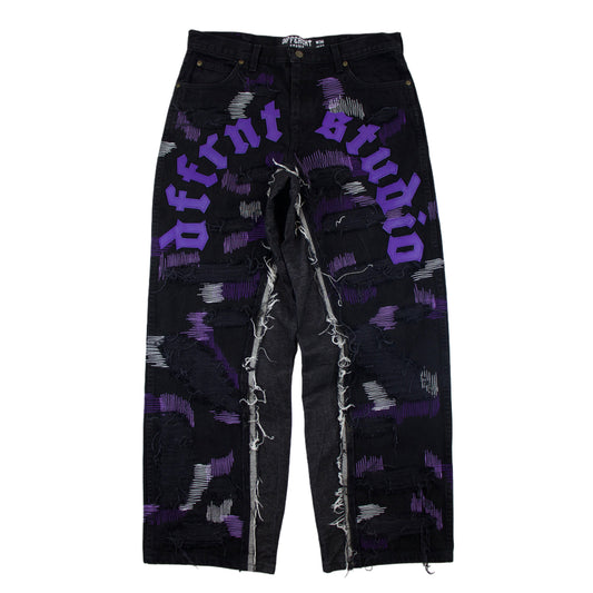 DFFRNT studio jeans black-purple