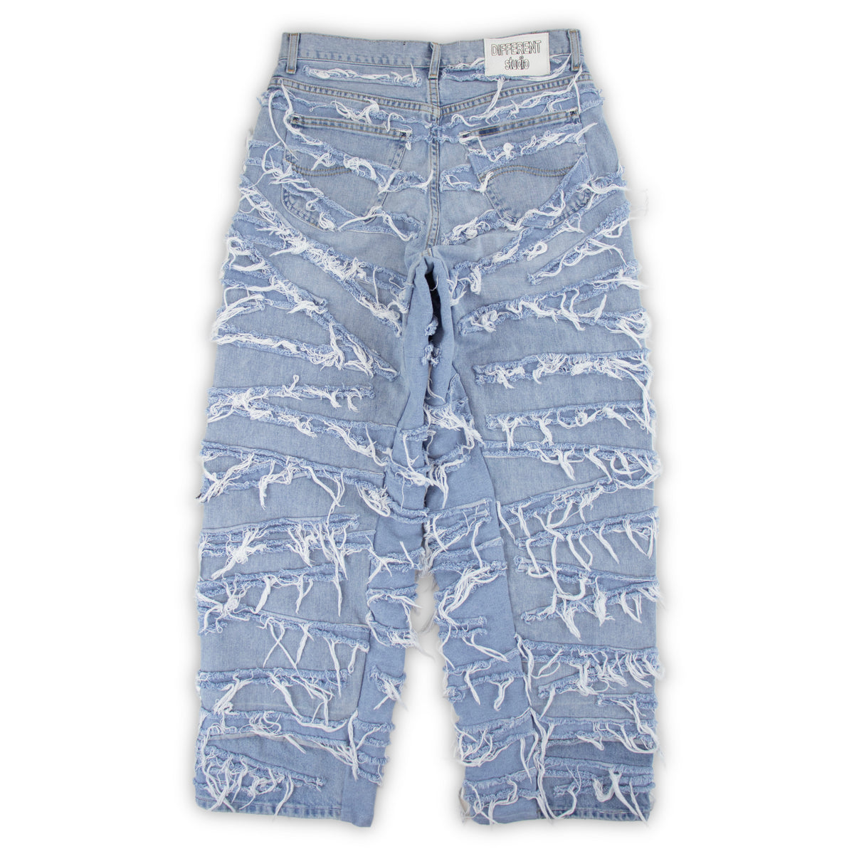 Breakline blue jeans