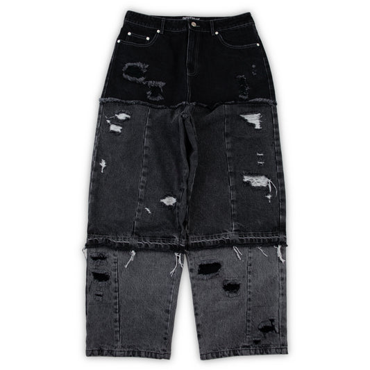 Black panel jeans