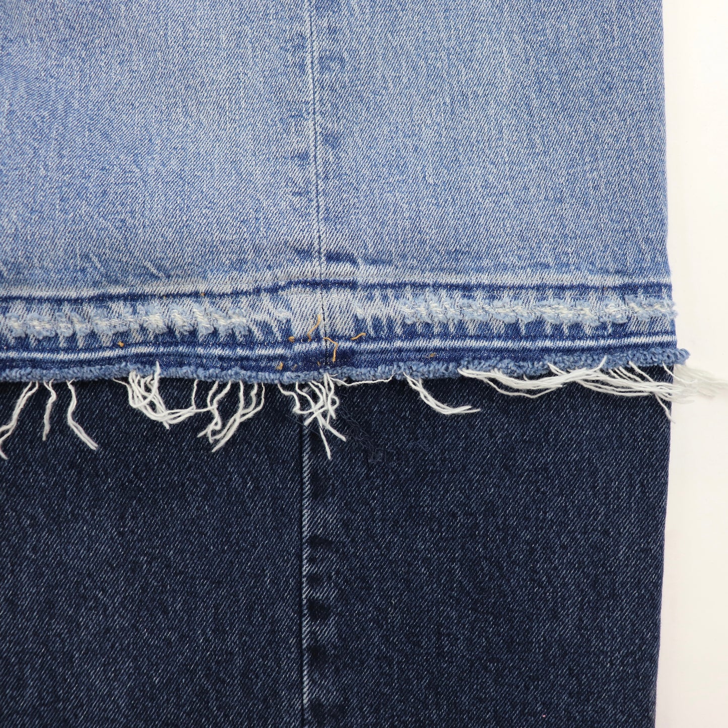 Blue panel jeans light top