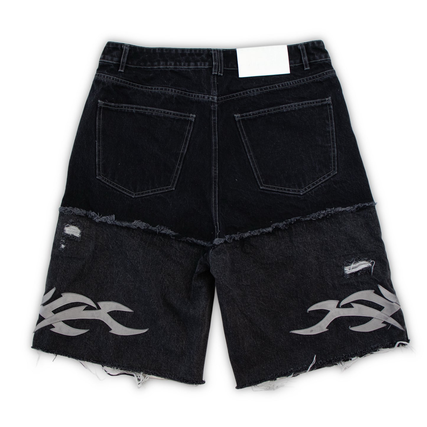 Black panel tribal shorts