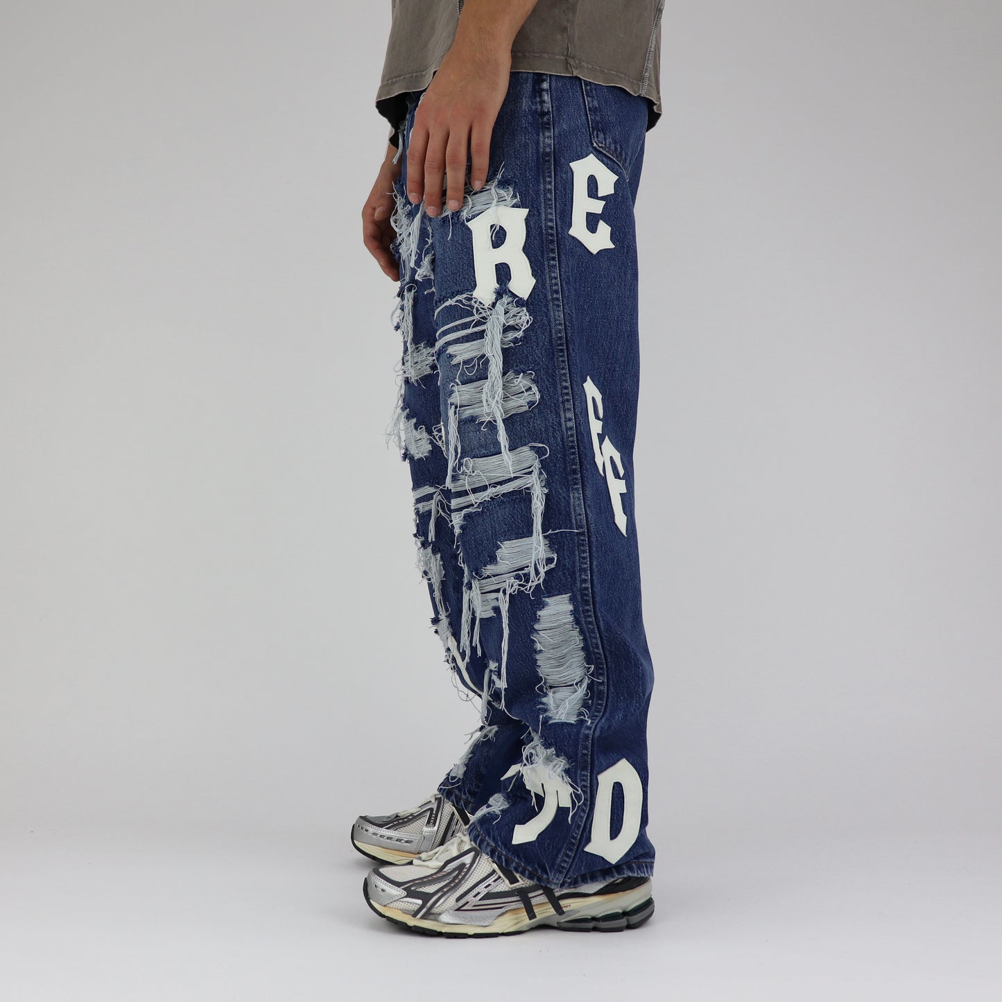 DARK blue baggy jeans