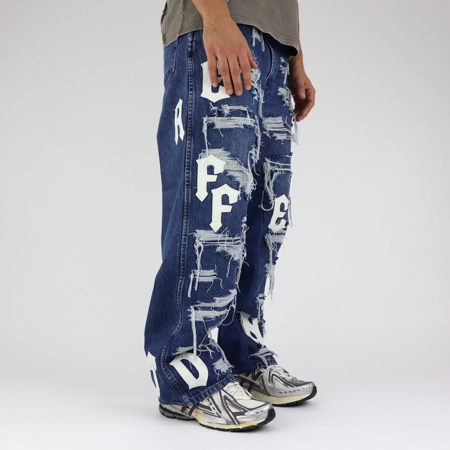 DARK blue baggy jeans