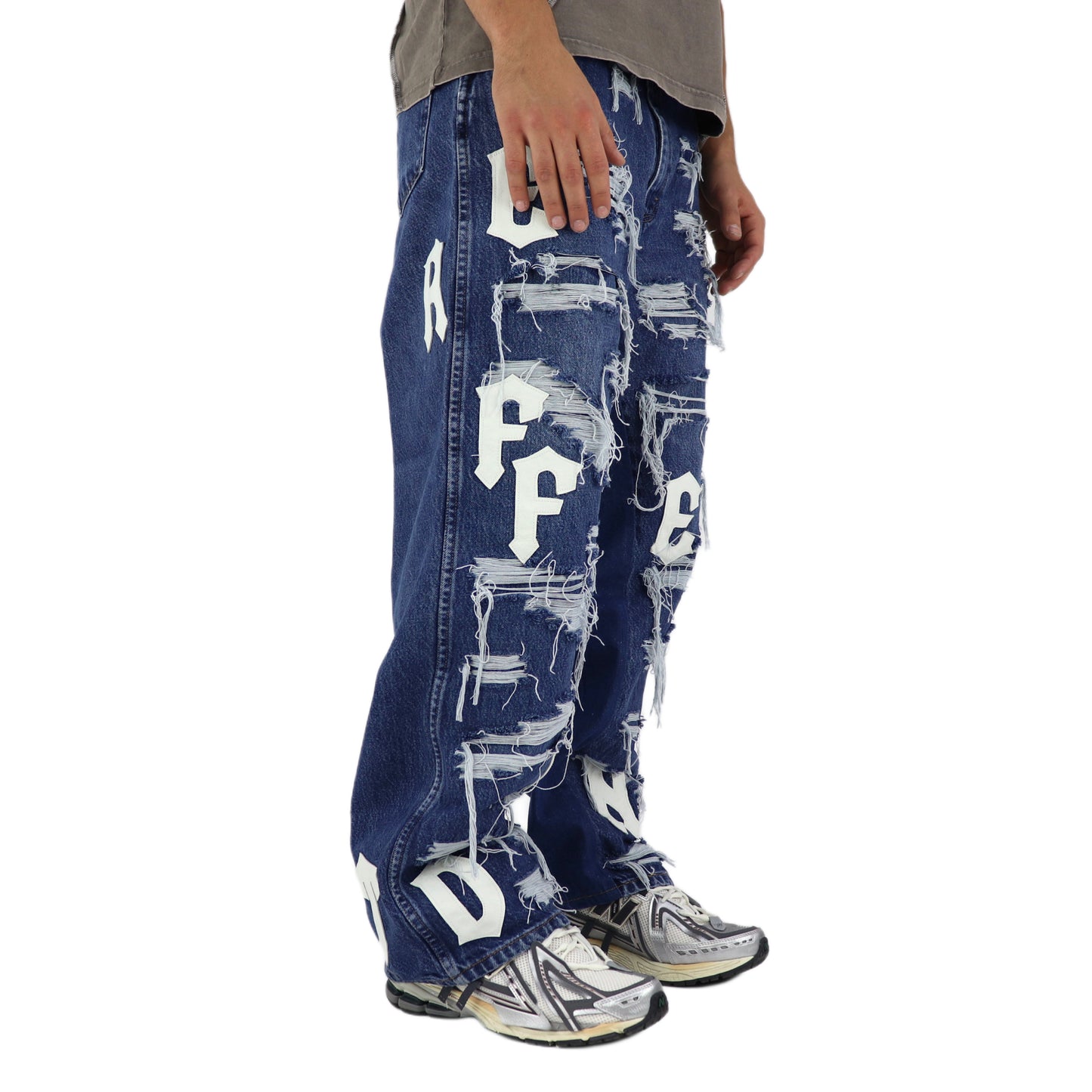 DARK blue baggy jeans