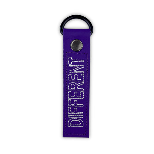 Leather Keychain Purple