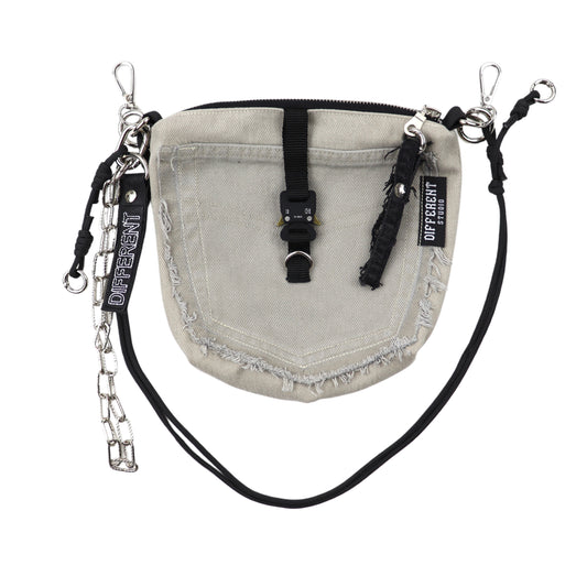 Belt bag beige-black