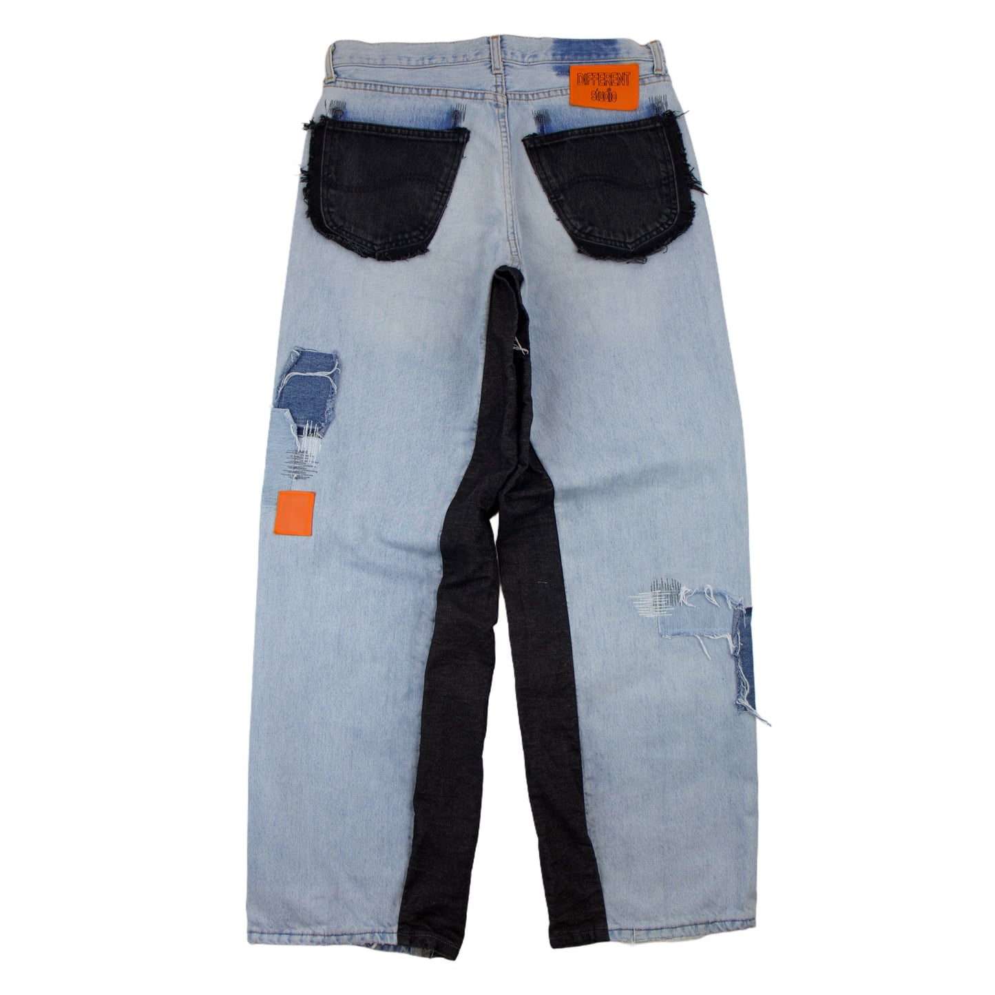 DFFRNT studio jeans blue-white