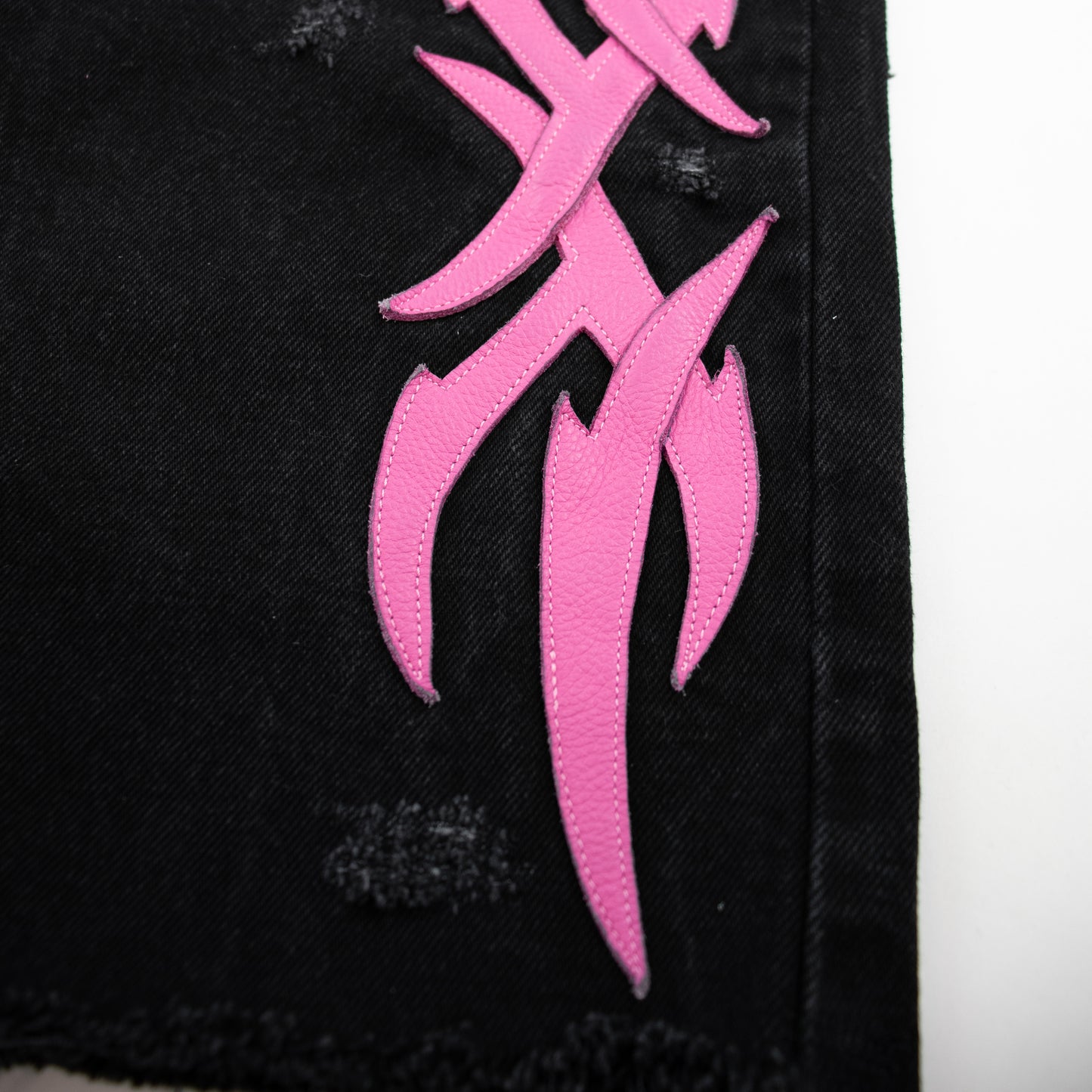 Blue-pink tribal shorts