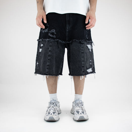 Black panel shorts