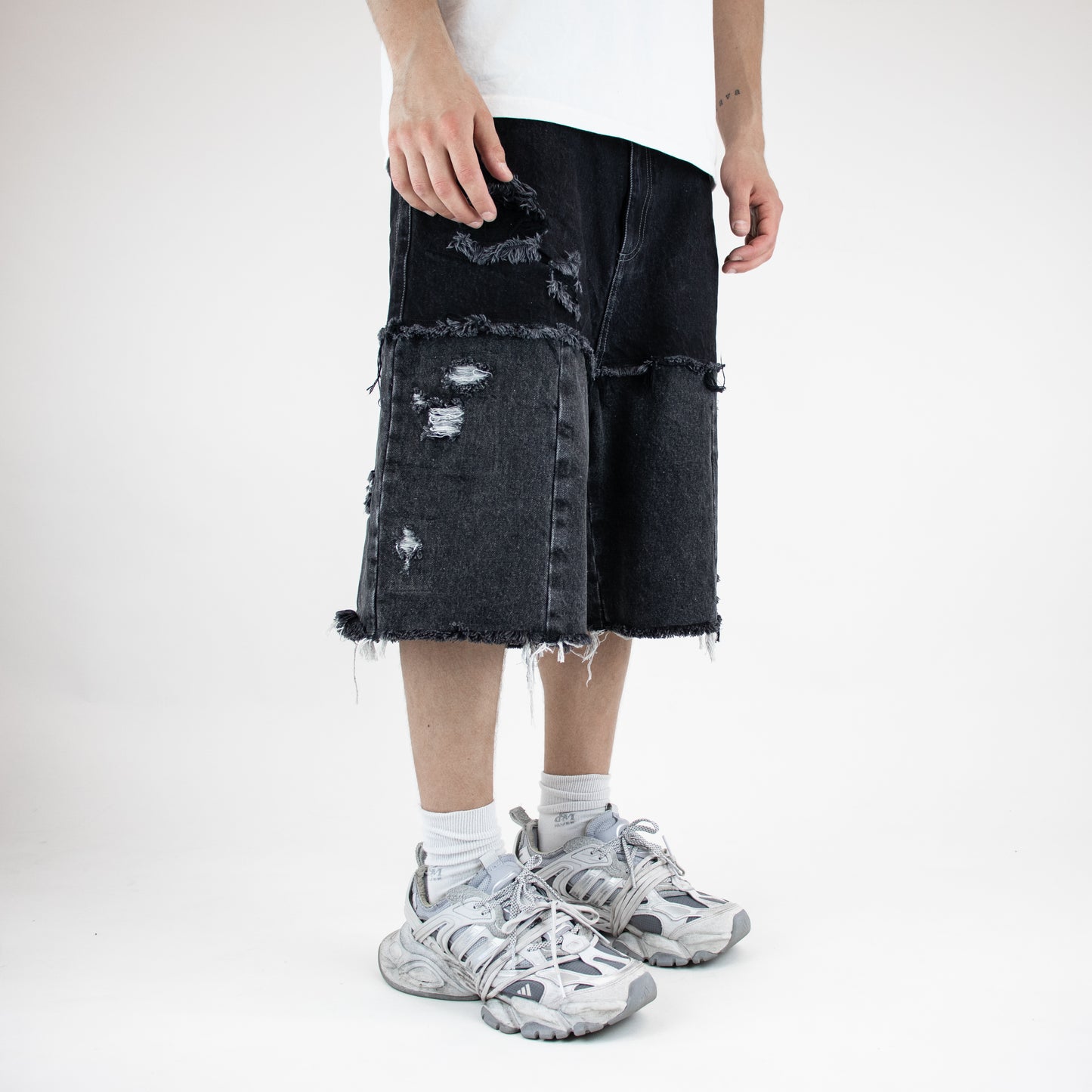 Black panel shorts