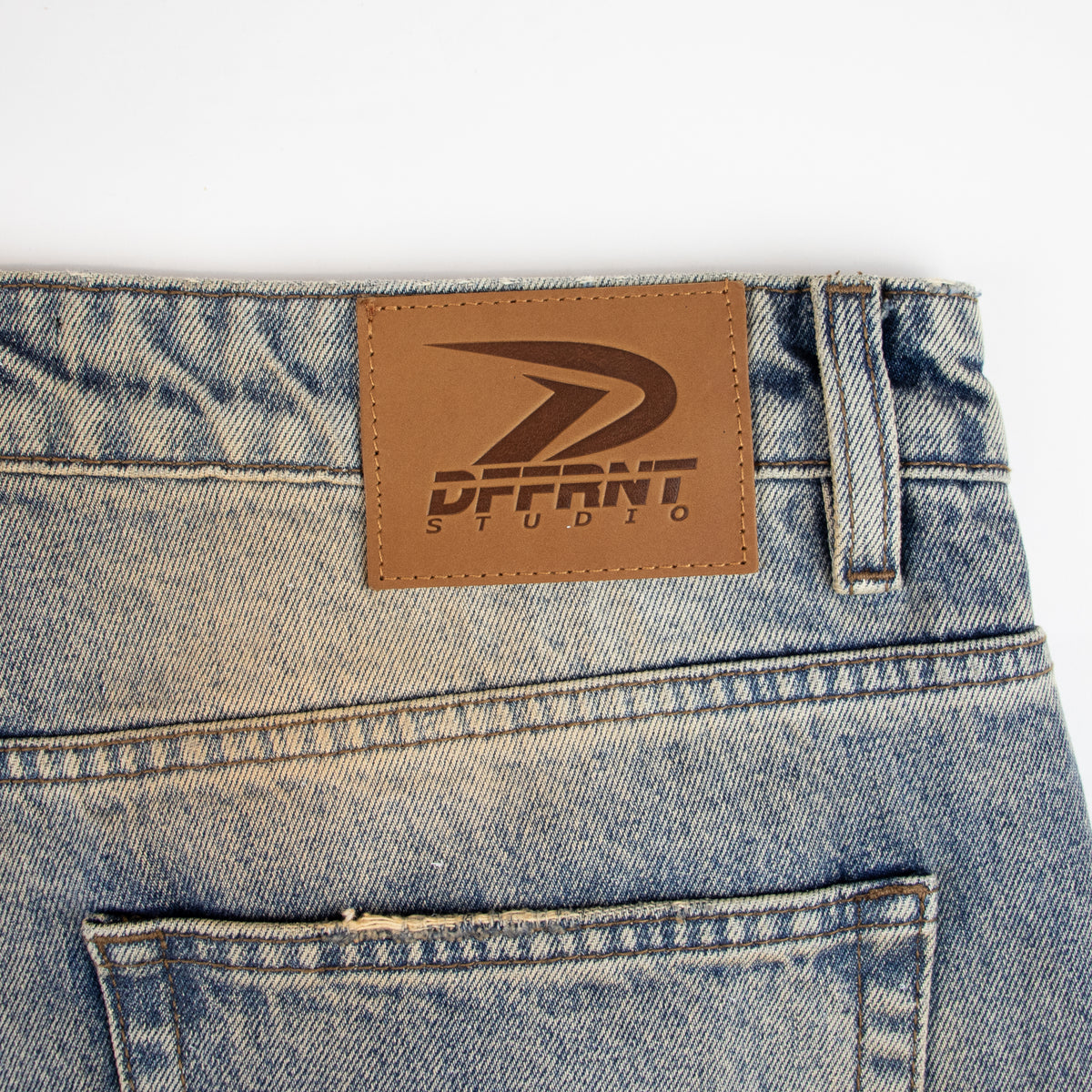 Dirty blue jeans